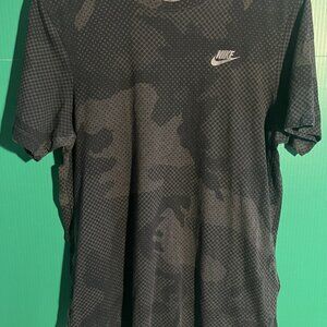 Nike Dri-FIT Camo Pattern Training Tee Black Gray Size M